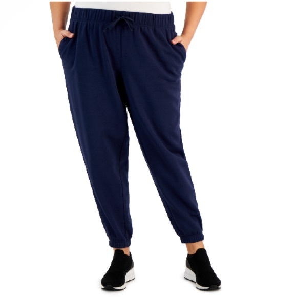 ID Pull-On Fleece Lined Jogger Pants, Navy, Plus Size 3X New w/Tag - Picture 4 of 5
